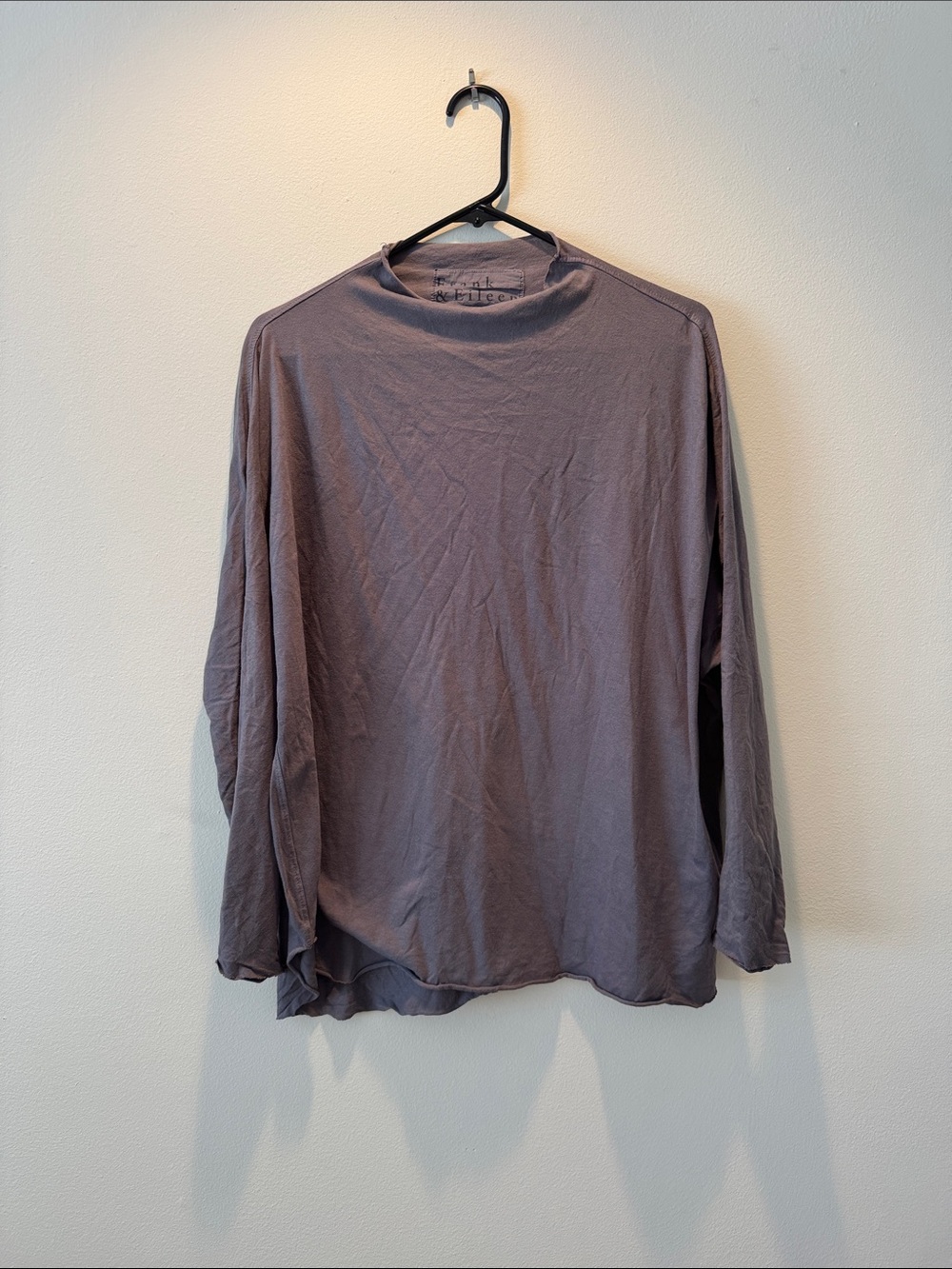 Frank & Eileen Long Dolman Sleeve Draped Neckline in Dusty Gray Size Small